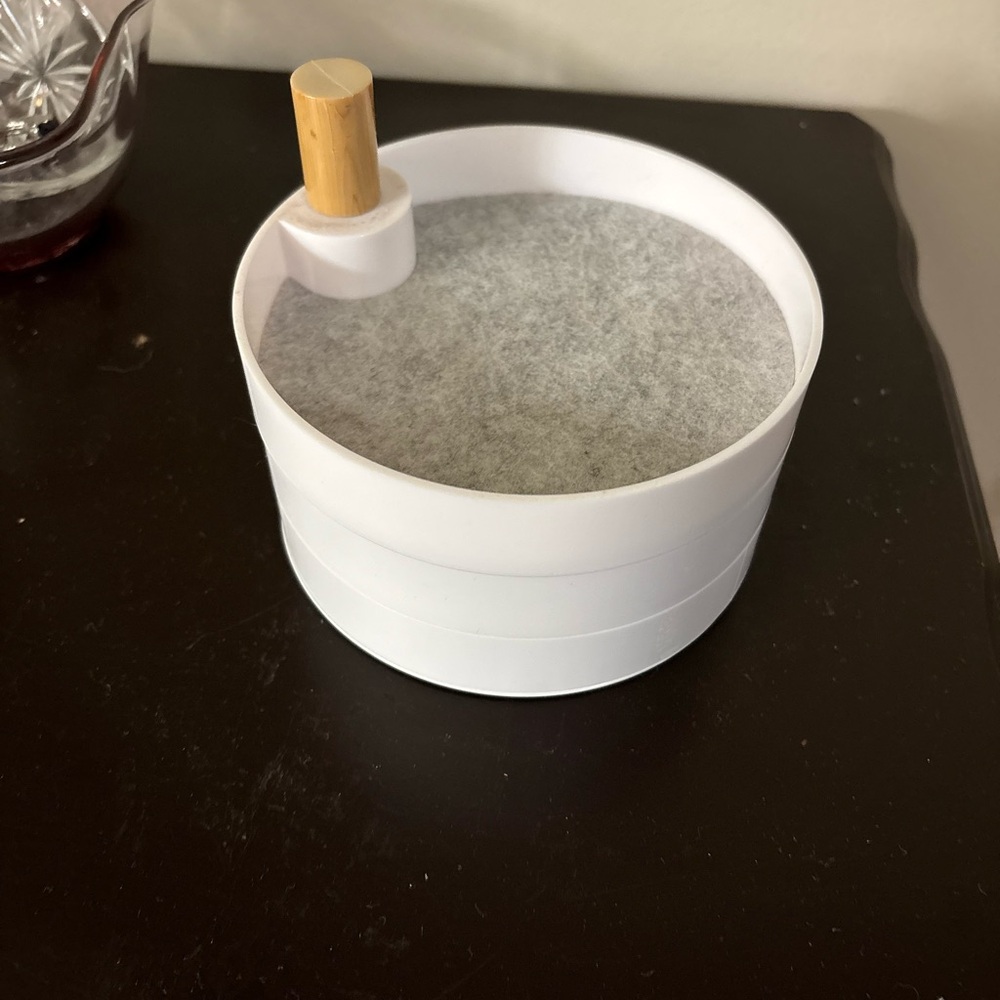 Jewelry Organizer by The 2 Bandits,  Tiered Catchall Tray Organizer in White